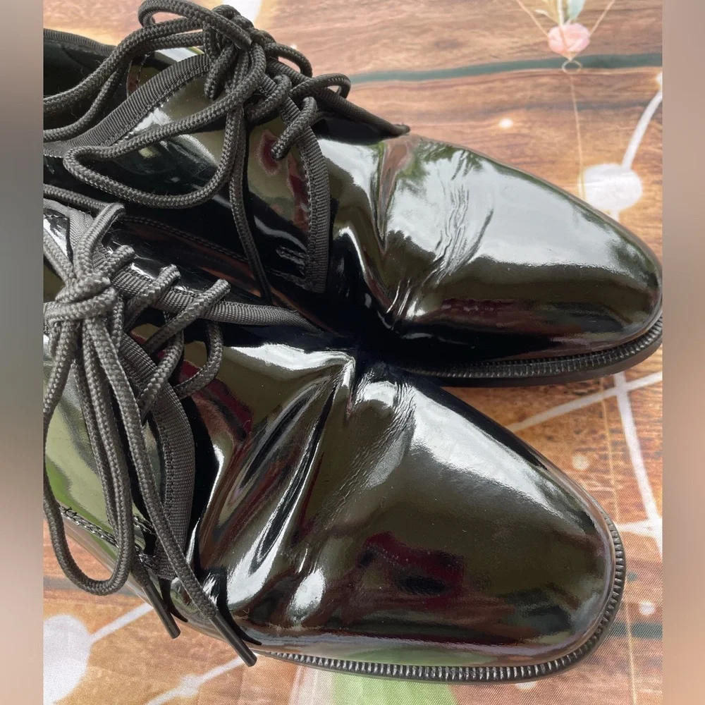 Vito Rufolo Black Patent Leather Oxford Shoes for Formal Occasions